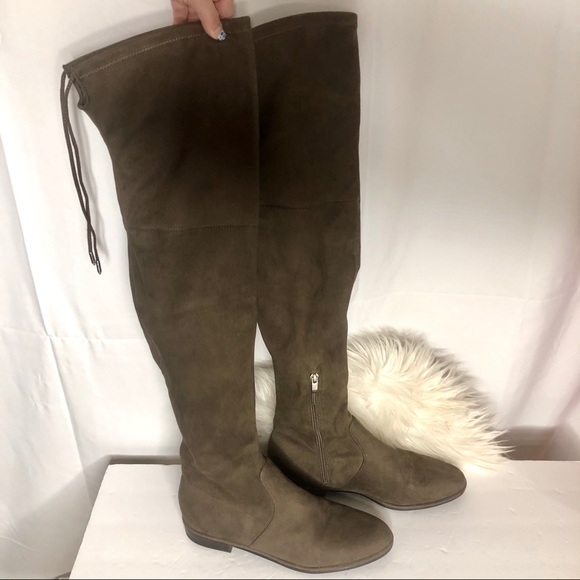 SOLD Marc Fisher Humor Suede Over The Knee Riding Boots - Picture 2 of 12